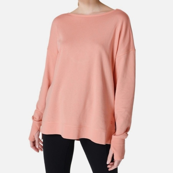 Sweaty Betty by Anthropologie Pink sweater sizes Medium - Picture 9 of 9